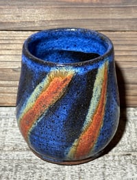 Image 1 of Blue and copper wine tumbler 