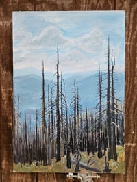 Image 2 of Skeleton Trees - acrylic on wood panel 22.5x32.5in