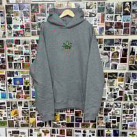Image 1 of leaf embroidered pullover hoodie 