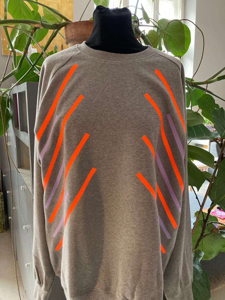 Image of Sweater orange violett stripes