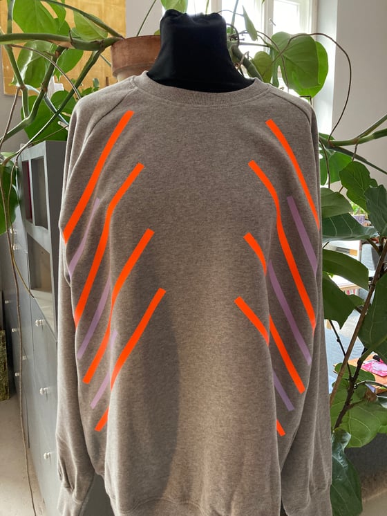 Image of Sweater orange violett stripes