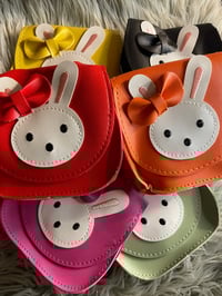 Image 2 of Blue Little Girls Rabbit Purse