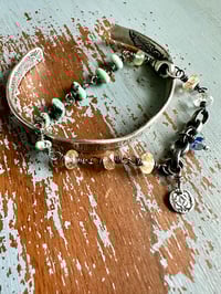 Image 6 of New Lander variscite and imperial topaz charm bracelet