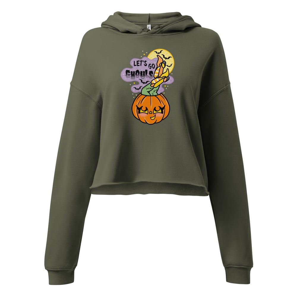 Image of LETS GO GHOULS Crop Hoodie