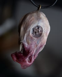 Image 9 of Custom Handmade Opal Eyed Pendant|Opal Eyed Snaggletooth Pendant|Handmade|OOAK| Morgans Mutations