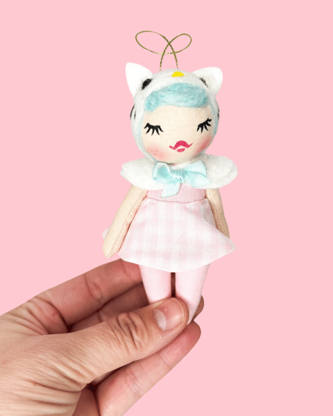 Image of Hello Kitty Inspired Doll Ornament 