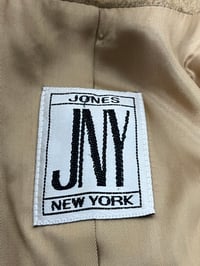 Image 4 of Vintage Jones New York Tan Wool Overcoat Sz XL