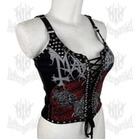 Image 3 of Mayhem "Esoteric Warfare” Lace-Up Top (SIZE L)