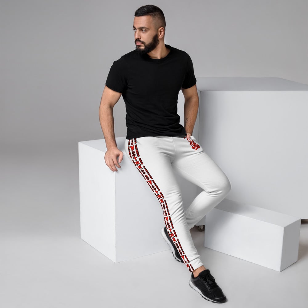 Image of YStress Exclusive White Red and Black Men's Joggers (2)