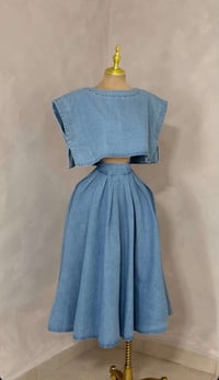 Image 2 of Kate denim skirt set