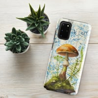 Image 14 of Gorgeous Blue Filigree and Orange Mushroom Fungus Tough case for Samsung®