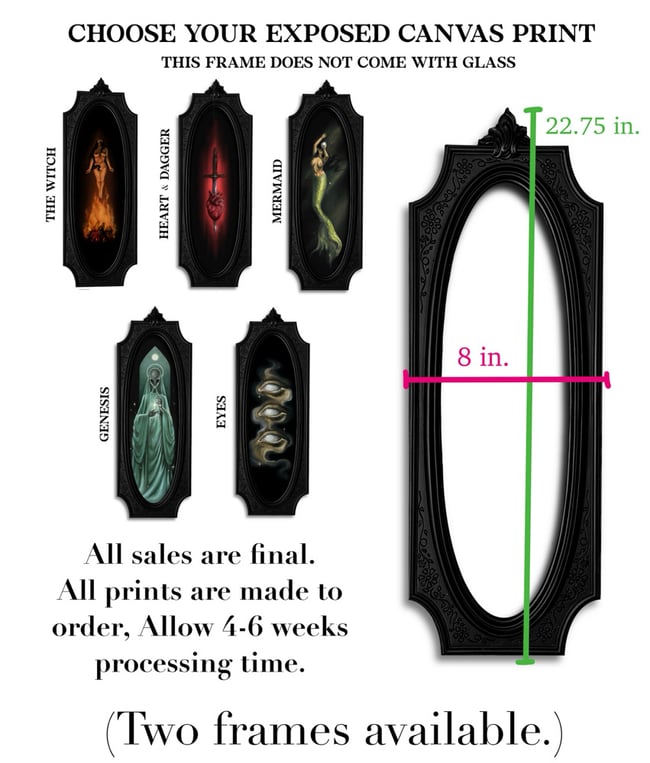 22” Framed Exposed Canvas Print 