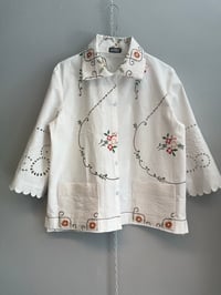 Image 1 of Orange flower shirt (s/m)