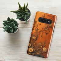 Image 6 of Baroque Goth Inspired Gold and Orange Textured Rose Look Tough case for Samsung®