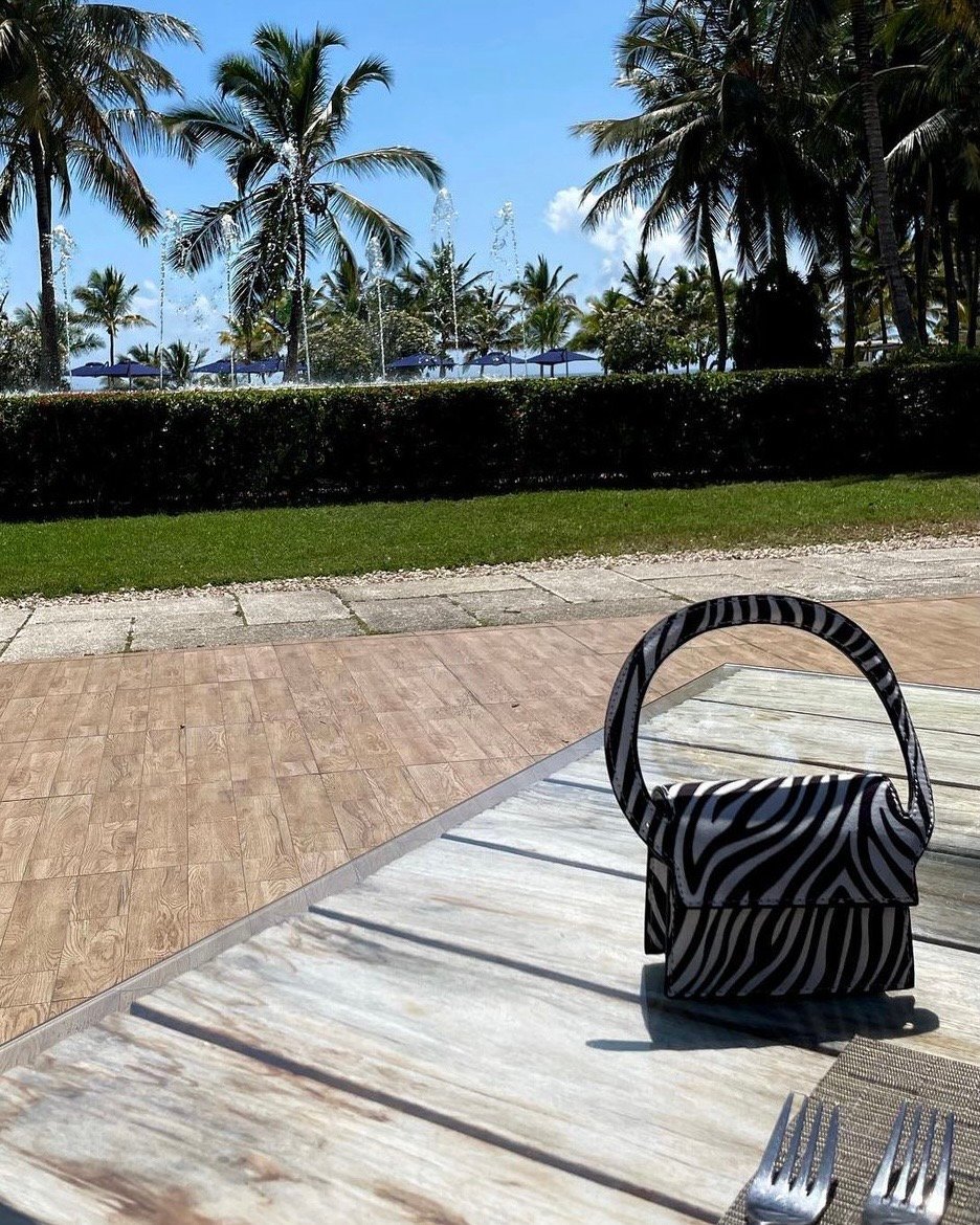 Image of ZEBRA PRINT SANDALS (UK 8) & MINI BAG 