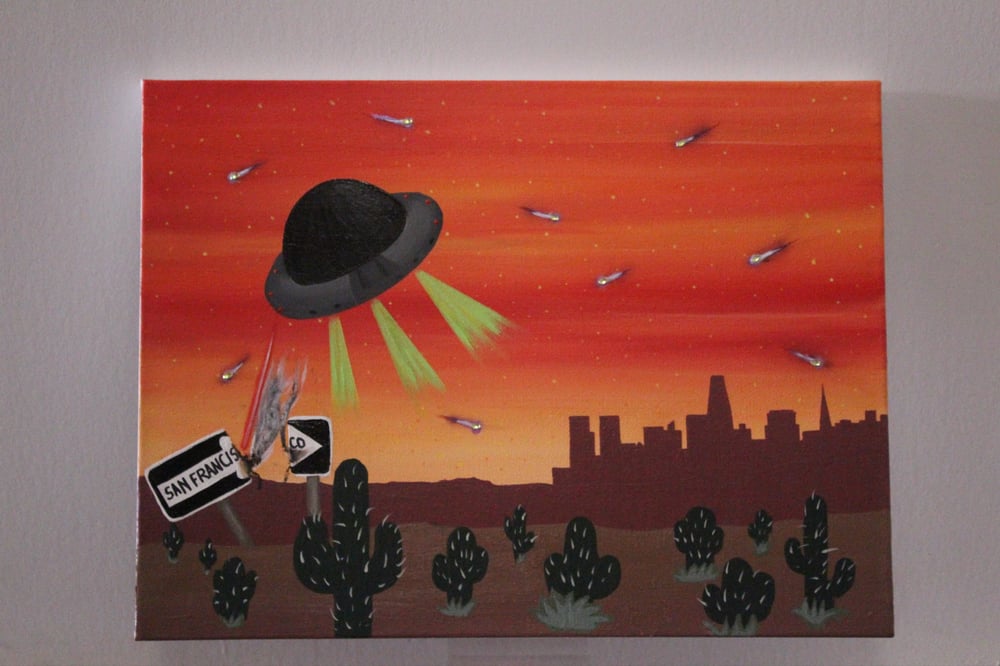 Image of UFO x San Francisco 12x16 Original Canvas 1/1