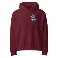 Image 2 of Blue Skull Oversized Heavyweight Pullover Hoodie