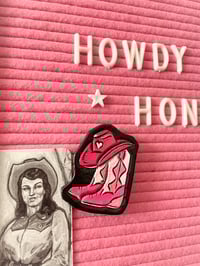 Pink Boots and Hat Pin 