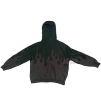 Image 3 of (L-XL) Nike Hoodie Flame Seires Green DYED "Sutawa" 548