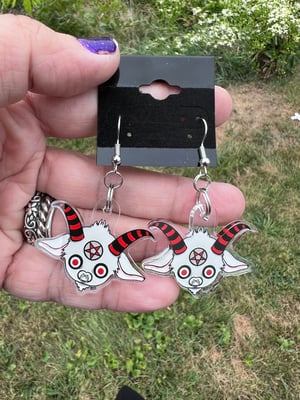 Baphomet acrylic earrings
