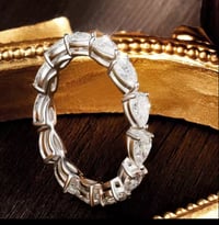 Image 3 of 3x5mm Pear Cut Diamond Eternity Ring
