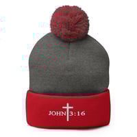 Image 10 of John 3:16 Pom-Pom Beanie