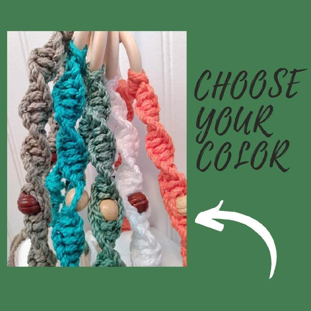 Image of Macrame Toilet Paper Holder, Boho bathroom hanger,Colorful bath decor