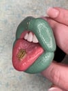 PHONE GRIP - Sage Lips Virgo Zodiac With Rhinestones
