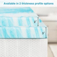 Image 7 of 3 Inch Memory Foam Mattress Topper - With Cooling Technology