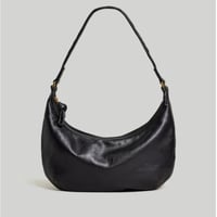 Image 1 of MADEWELL Elegant Piazza Black Leather Hobo Bag