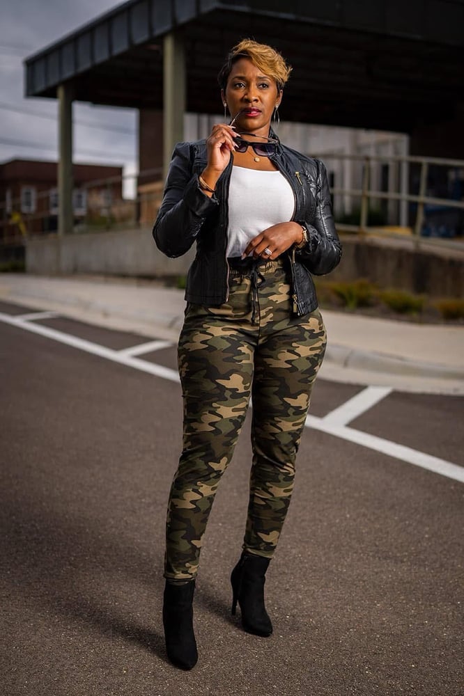 Image of Drawstring Camo Joggers w/pockets 