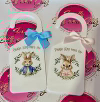 Easter Bunny Stop Here Door Hanger