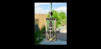 Image 1 of Lavender Silver Rectangle Pendant