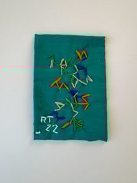Image 2 of Variegated Triangles - extra tiny art quilt 