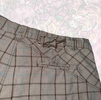 Image 4 of (37) Brown and Blue Plaid “Alpinestars” shorts