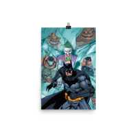 "City of Shadows: Batman vs. The Rogue Gallery Poster - Gritty 11x17 Print"