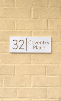 Image 1 of House Number & Street Name Acrylic Sign