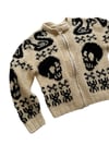 vintage hand knit SKULL and crossbones sweater
