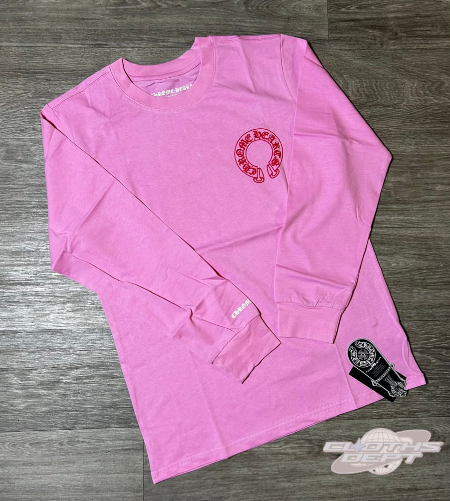 Image of Chrome Hrts Pink Long Sleeve Shirt