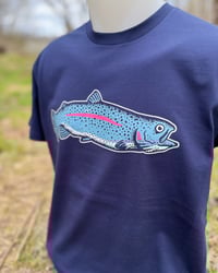 Image 1 of Midnight Blue “Rainbow Trout” Tee