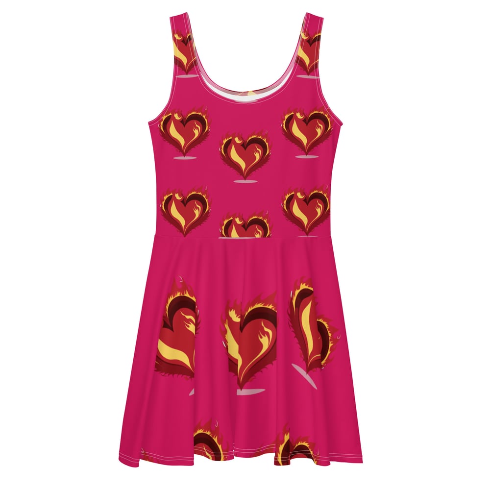 ZEN EXP - Flaming Hearts Skater Dress