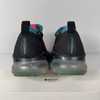 Image 3 of NIKE AIR VAPORMAX FLYKNIT 3 BLACK HYPER PINK BALTIC BLUE WOMENS RUNNING SHOES SIZE 9 USED