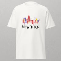 Image 1 of "New York Skyline Vibrant Cityscape" Unisex T-Shirt for Adults