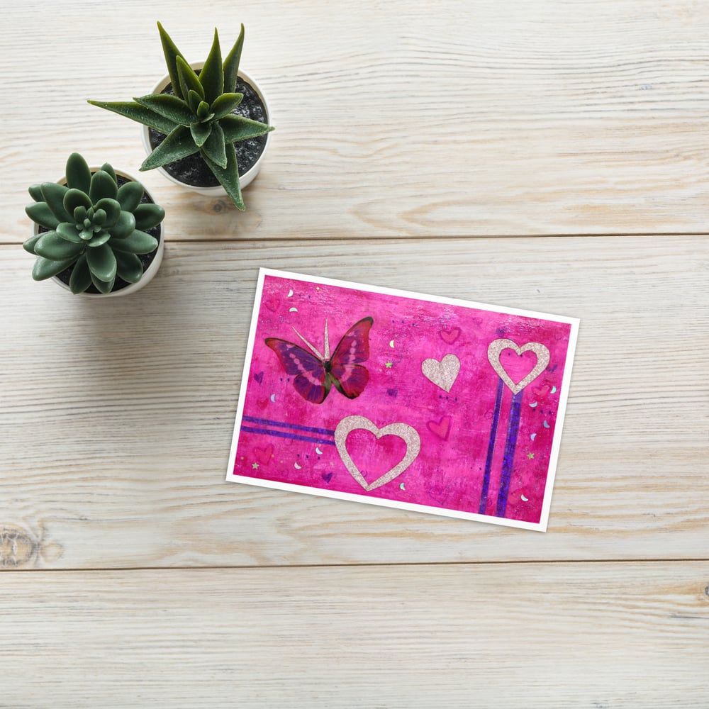 Image of Pink Butterfly Card