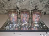 Image 3 of PINK  SPARKLY CANDLE SET