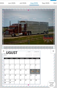 Image 2 of ‘26 Big Rig Boulevard Calendar.  Preorders 