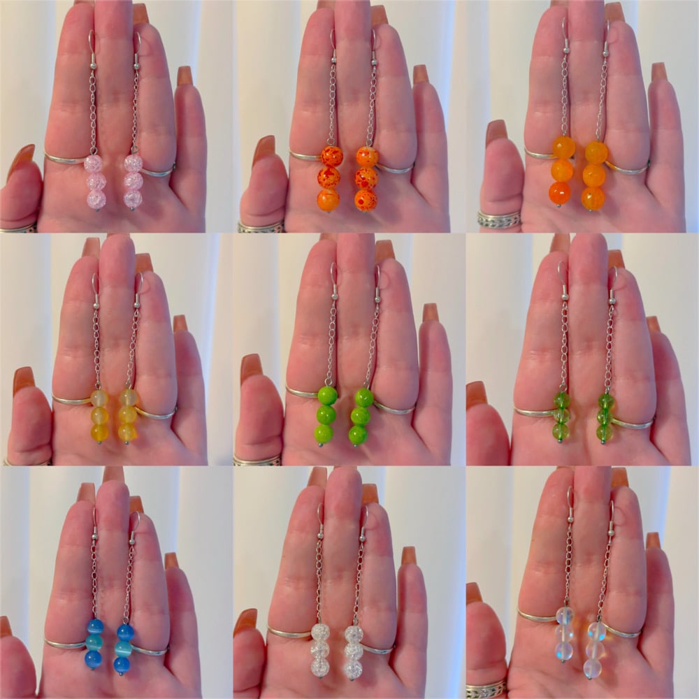 Image of dainty dangle earrings