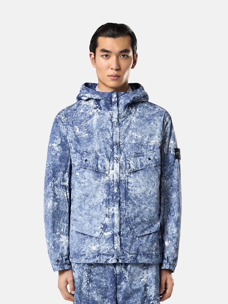 Image of STONE ISLAND 4100076 WHITE PIGMENT ON TELA 'PARACADUTE' STRETCH-TC