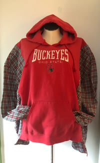 Image 1 of Upcycled “Ohio State” Fl+oodie