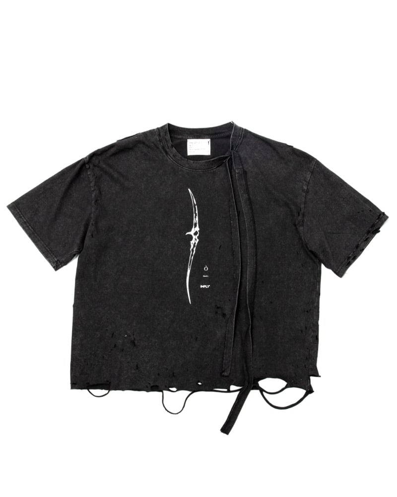 Image of IMPLY x ÒLĮNE - Ten Of Swòrds T-Shirt (Black)